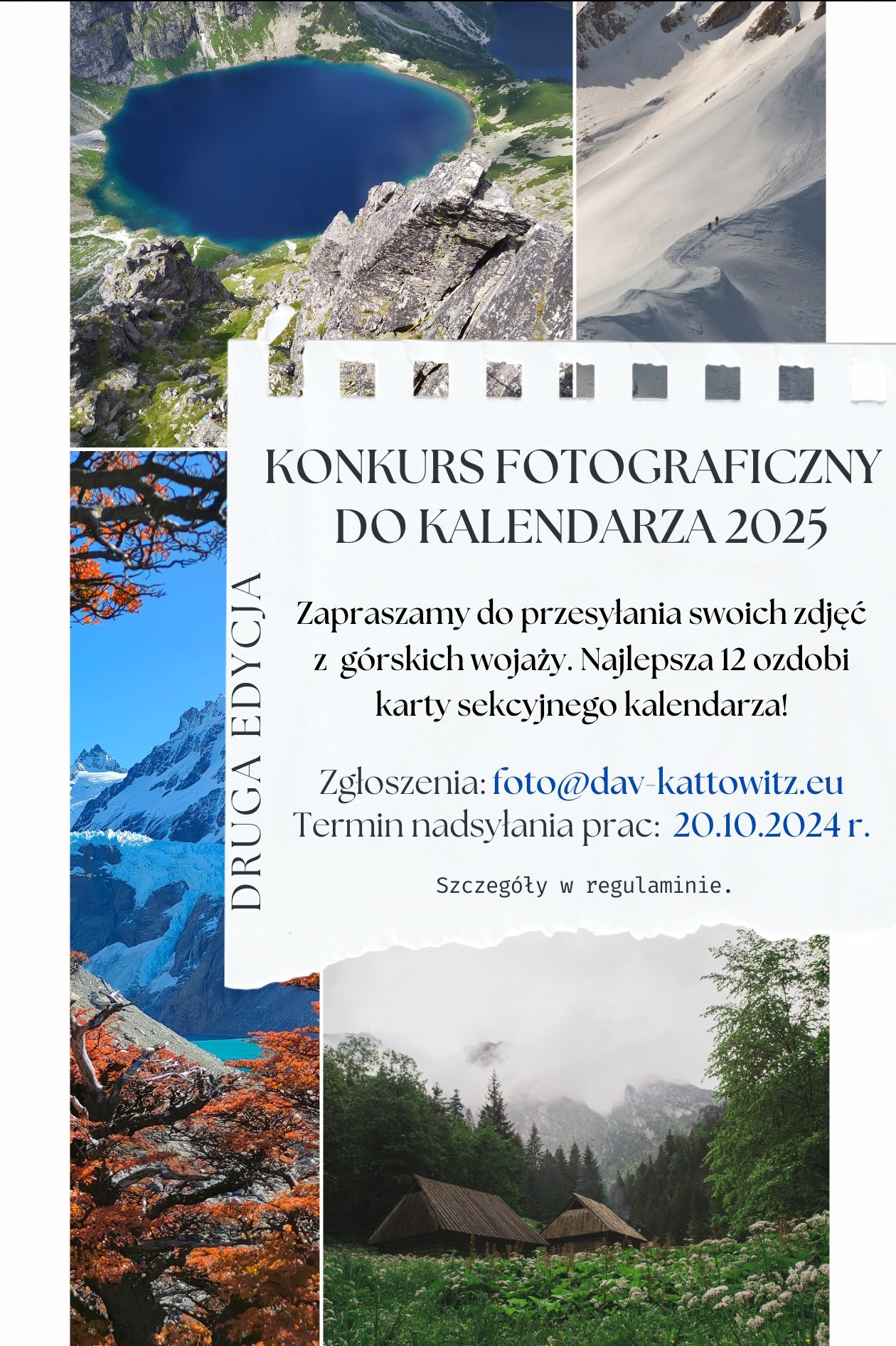 Konkurs fotograficzny do kalendarza DAV Sekcji Katowickiej 2025